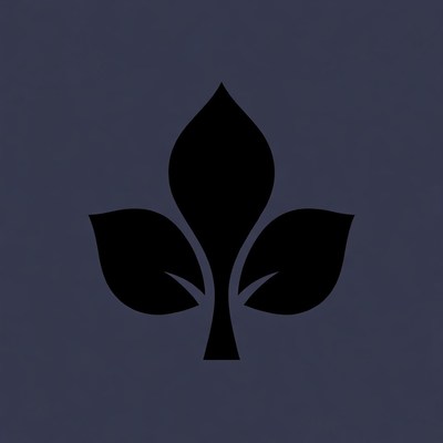 Three-leaf plant icon