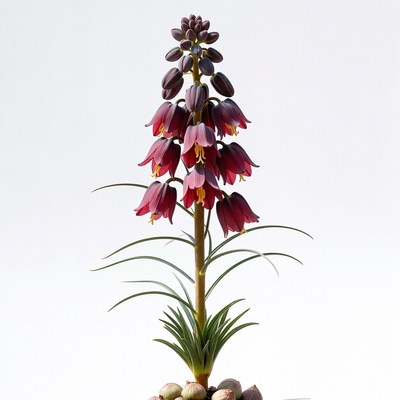 Foxglove Flower on White Background