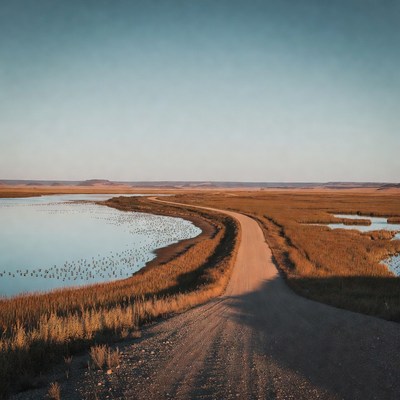Dirt Road by Marsh Lake