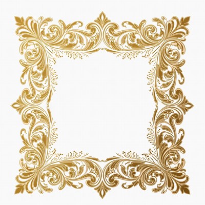 Gold Ornate Square Frame