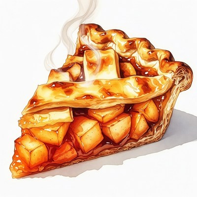 Steaming Apple Pie Slice
