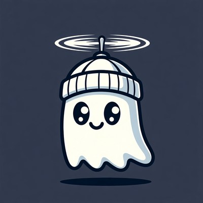 Cute Ghost with Propeller Beanie
