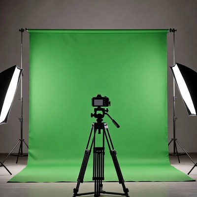 Green screen photography setup