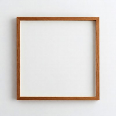 Empty Wooden Picture Frame