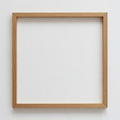 Empty Oak Wood Picture Frame