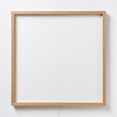 Empty Oak Wood Picture Frame