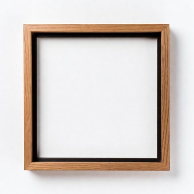 Empty Wooden Picture Frame