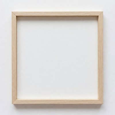 Empty Wooden Picture Frame