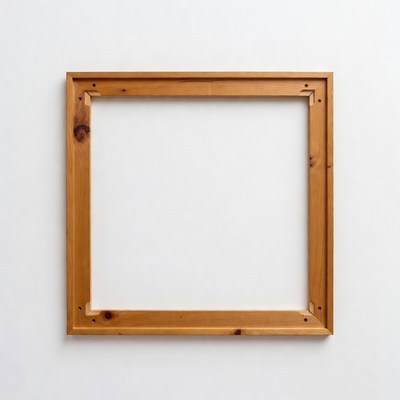 Empty Wooden Picture Frame