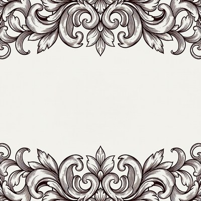 Ornate Vintage Floral Frame