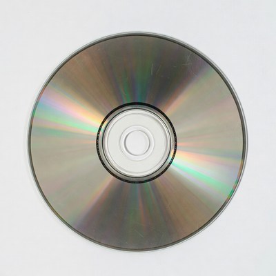 Close-up of blank CD disc