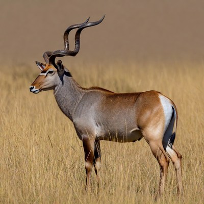 Eland Antelope Standing in Grass