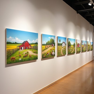Farm Paintings in Gallery