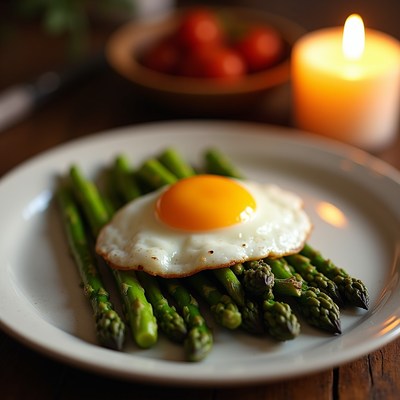 Fried Egg on Asparagus