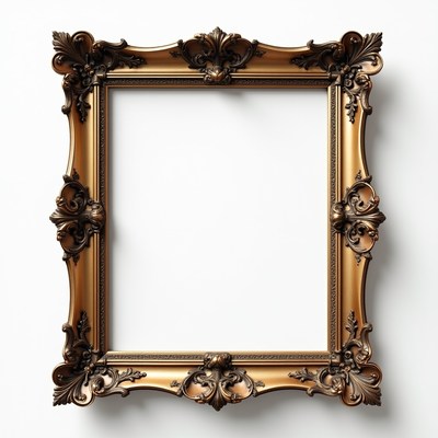 Ornate Gold Picture Frame Empty