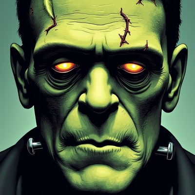 Frankenstein Monster Close-Up Portrait