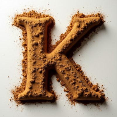 Cinnamon Powder Letter K