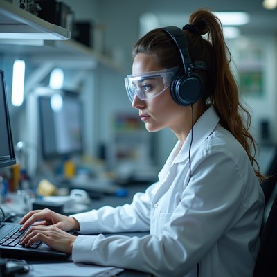 Woman scientist working in lab