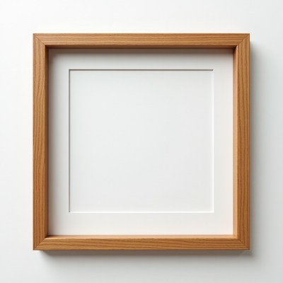 Empty Wooden Picture Frame