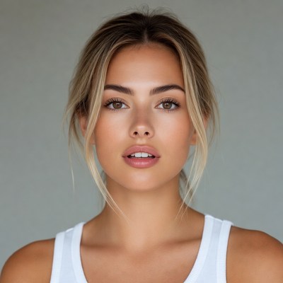 Beautiful woman with blonde hair