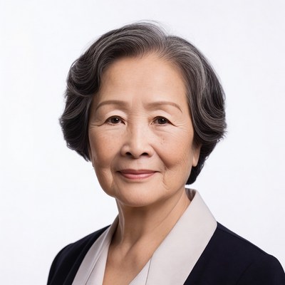 Elderly Asian woman portrait