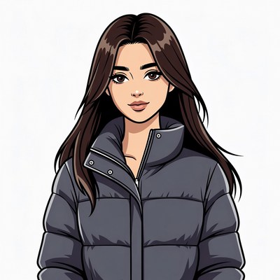 Asian woman in puffer jacket