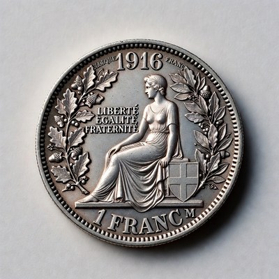 1916 French 1 Franc Coin