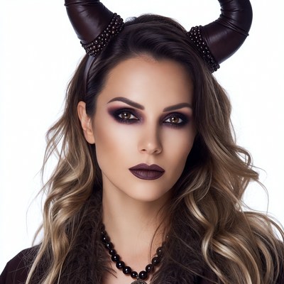Woman with demon horns