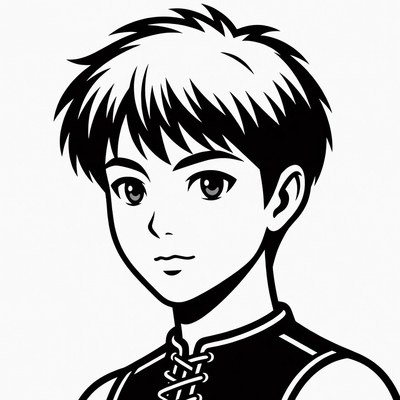 Anime boy with spiky hair