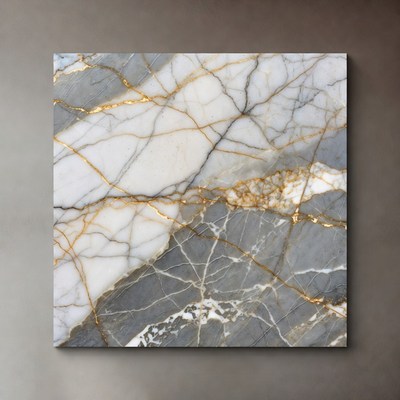Gray Marble with Gold Veins