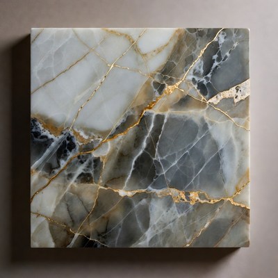 Gold Veined Marble Slab