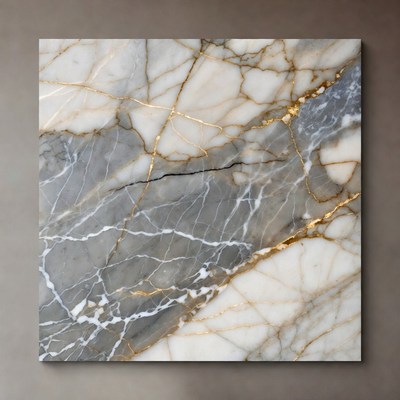 Gold Veins White Marble Texture