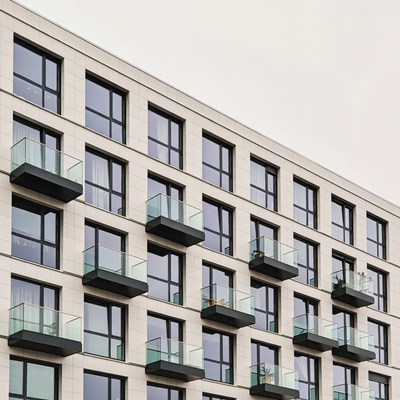 Modern Apartment Building Balconies
