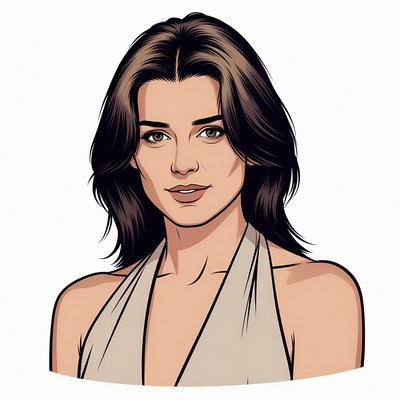 Beautiful woman in white halter top