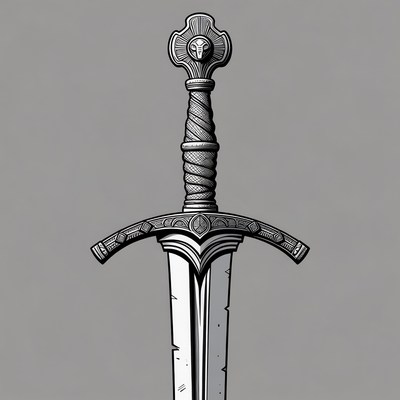 Medieval Sword with Celtic Cross