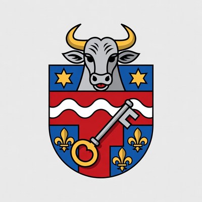Coat of arms with bull and key