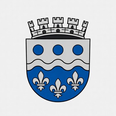 Coat of Arms with Three Fleur-de-lis