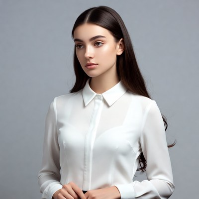 Woman in white blouse