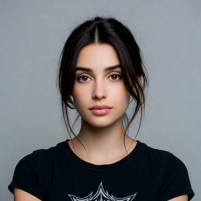 Beautiful woman with dark hair