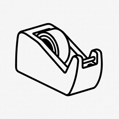 Black Outline Tape Dispenser