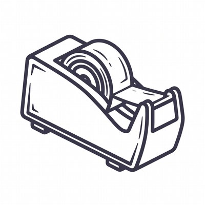 Tape Dispenser Illustration