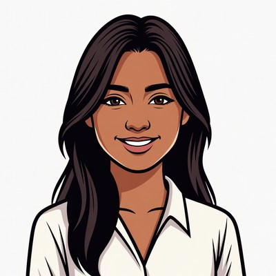 Smiling Asian woman in white shirt