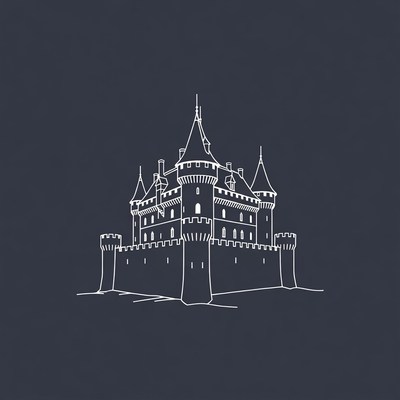 Medieval Castle Illustration