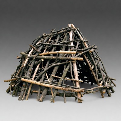 Wigwam made of sticks