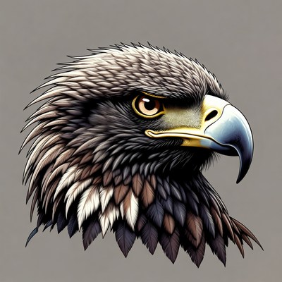 Eagle Head Profile Illustration
