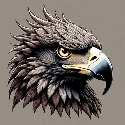 Detailed Eagle Head Portrait