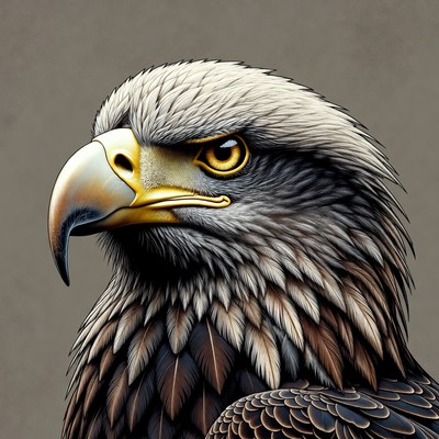 Bald Eagle Close-Up Portrait