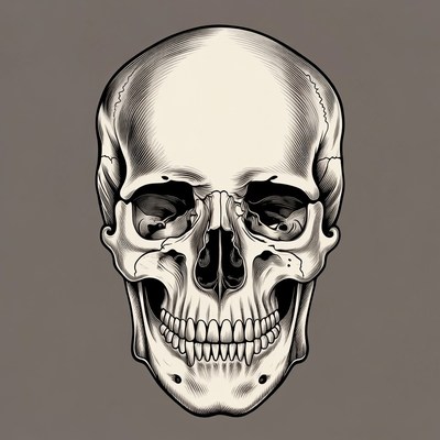 Human Skull Illustration