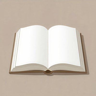 Open book on beige background