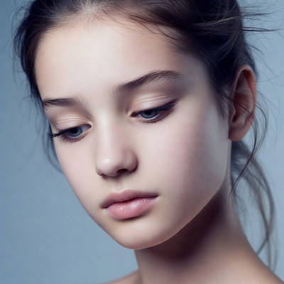 Closeup portrait of young woman